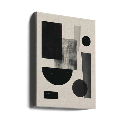 Wall art Black geometry collage