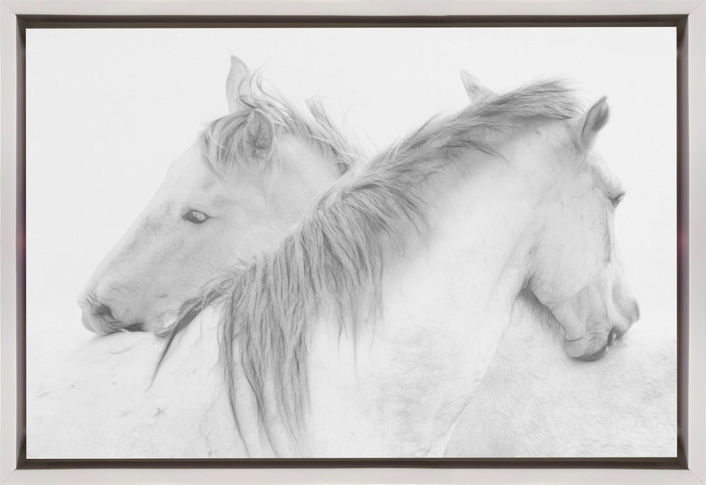  Horses Wall Artwork In Black Floating Frame