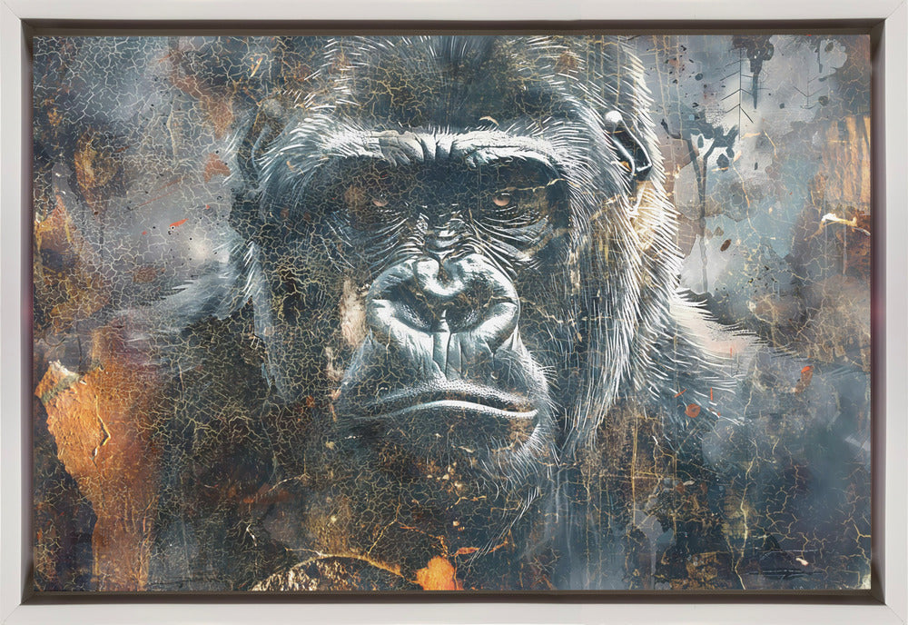  Animal Vintage Art Illustration Wallart 04 Wall Artwork In Black Floating Frame