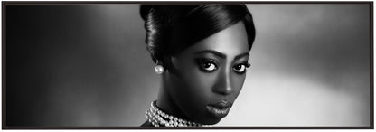 Artwork- The white pearls-36X24inches-In Black Floating Frame