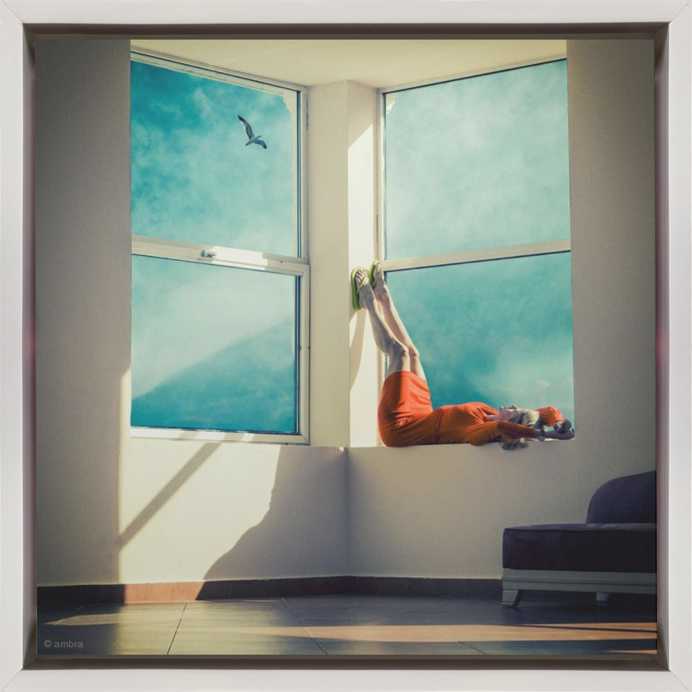 Artwork room with a view24X24inches- Black Frame