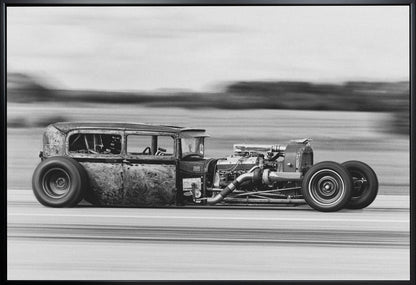 Artwork- Lowrider-20X16inches-In White Floating Frame
