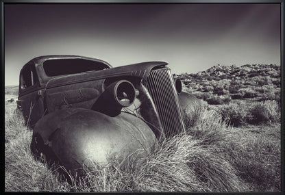 Artwork- Disposed-Car-20X16inches-In White Floating Frame