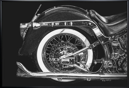 Artwork- Harley-20X16inches-In White Floating Frame