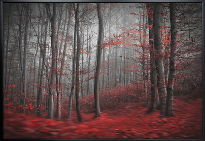 Artwork Bloody River36X24inches- White Frame