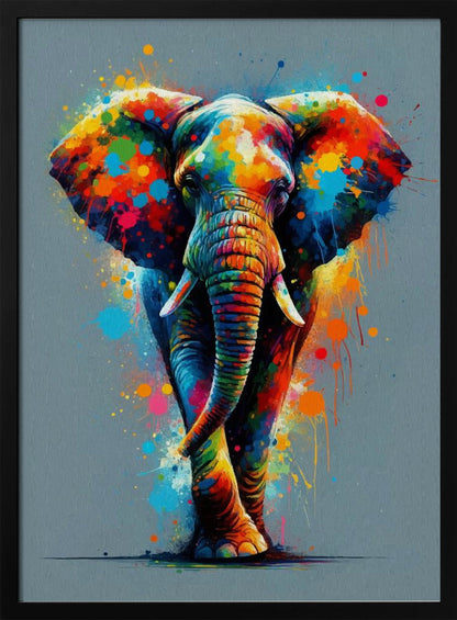 Artwork The Elephant24X36inches- White Frame