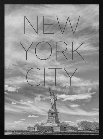Wall art NYC Statue of Liberty | Text &amp; Skyline