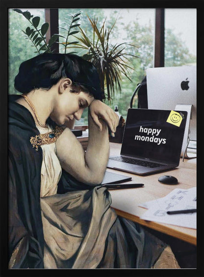 canvas prints Happy Mondays24X36inches- White Frame