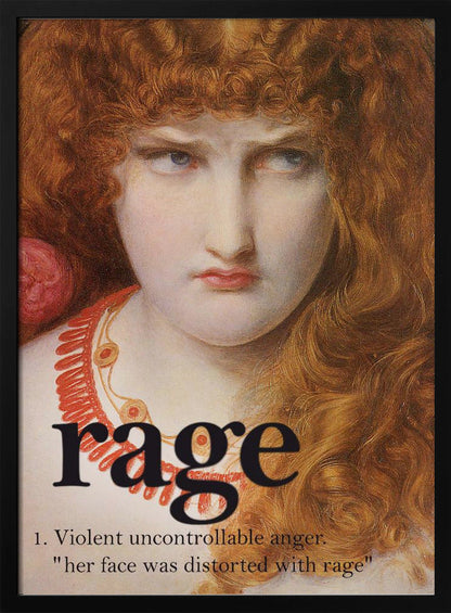 canvas prints Rage Girl24X36inches- White Frame