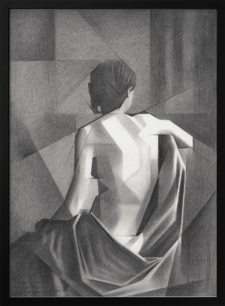 Wall art Study After EugÃ¨ne Durieus Seated Female Nude - 20-08-21