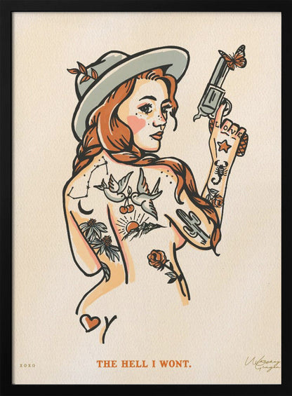  The Hell I Wont Print Wall Artwork Gallery Wrapped (Ready to Hang)