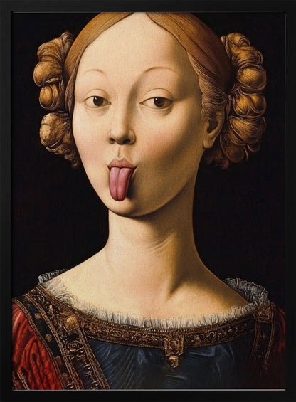 canvas prints Insolent Lady24X36inches- White Frame