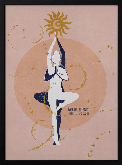 canvas prints Spiritual Sun, Moon / Spir 1124X36inches- White Frame