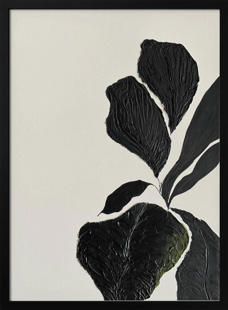 Artwork- Floral Abstract 3-16X20inches-In White Floating Frame