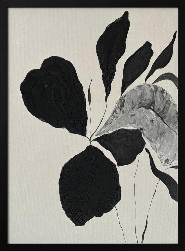 Artwork- Floral Abstract 4-16X20inches-In White Floating Frame