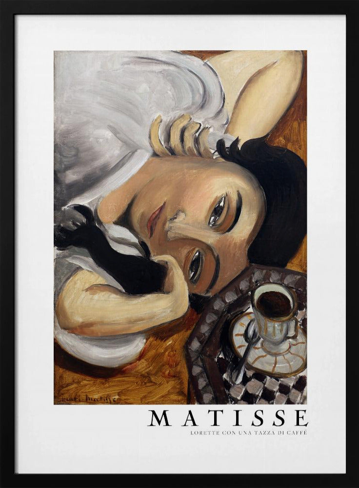Artwork  Lorette Con Una Tazza Di Caffe 1916 Boarder 36X48-inches