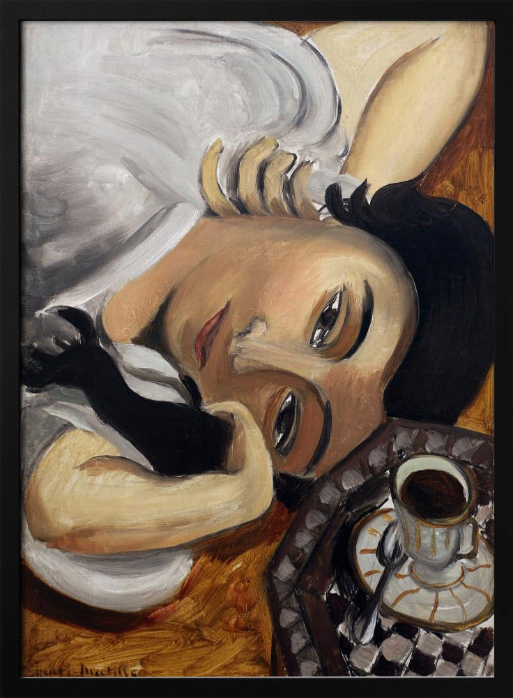 Artwork  Lorette Con Una Tazza Di Caffe 1916 36X48-inches