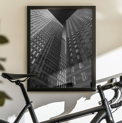 Artwork- Between giants-16X20inches-In Black Floating Frame