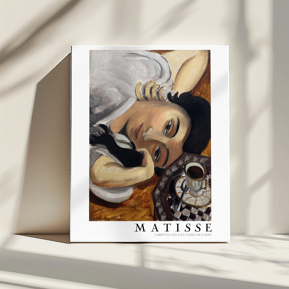 Artwork  Lorette Con Una Tazza Di Caffe 1916 Boarder 24X36-inches