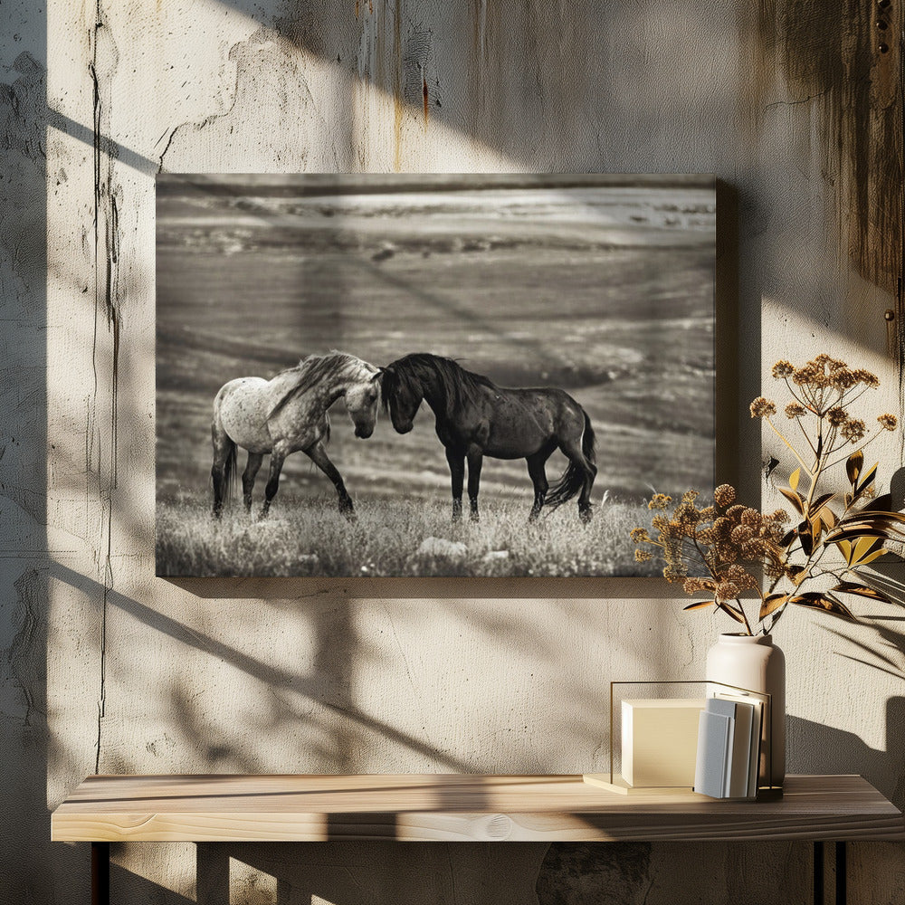 Artwork close encounter48X36inches- Black Frame