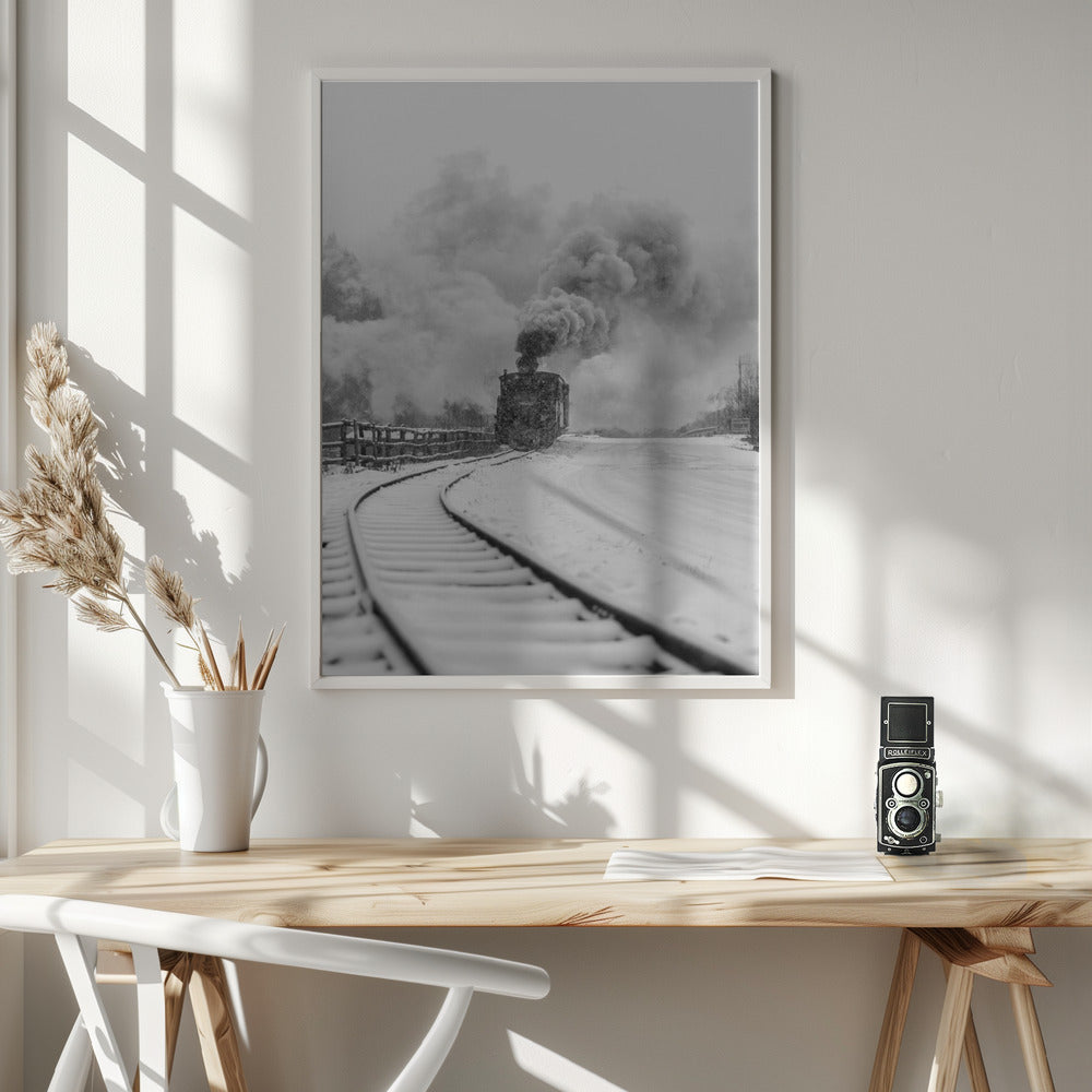 Artwork- Mocanita Hutulca-24X36inches-In White Floating Frame