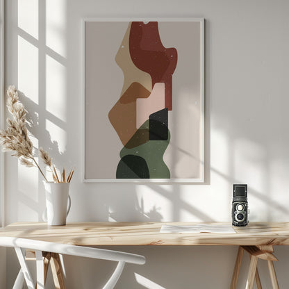  Abstract composition 12 Wall Artwork In White Floating Frame