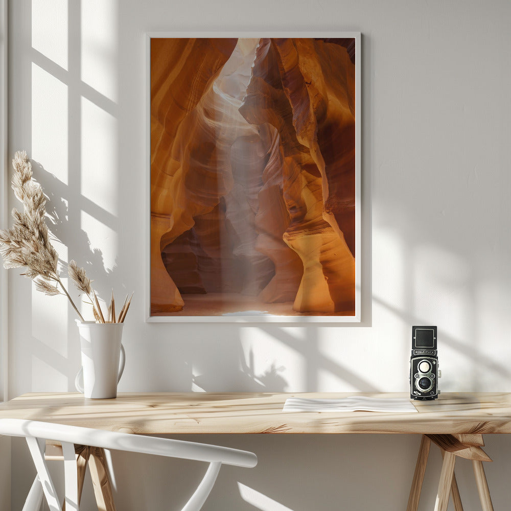 Wall art ANTELOPE CANYON Unique Lightbeam