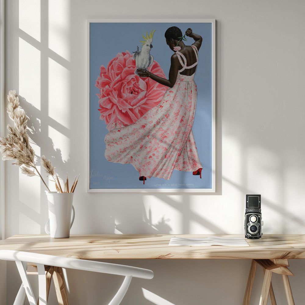 Artwork Weve Got a Good Thing Going36X48inches- White Frame
