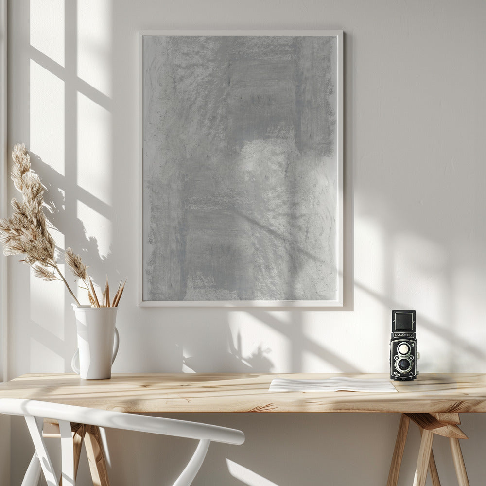Artwork- Monotone Textures 6-24X36inches-In White Floating Frame