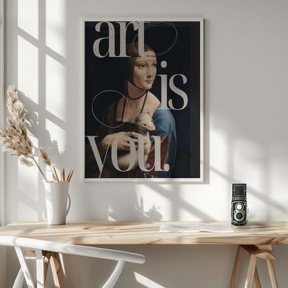 canvas prints Art is you.36X48inches- White Frame