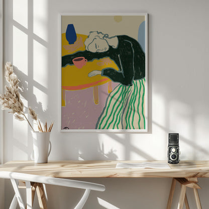 canvas prints Restful Pause36X48inches- White Frame