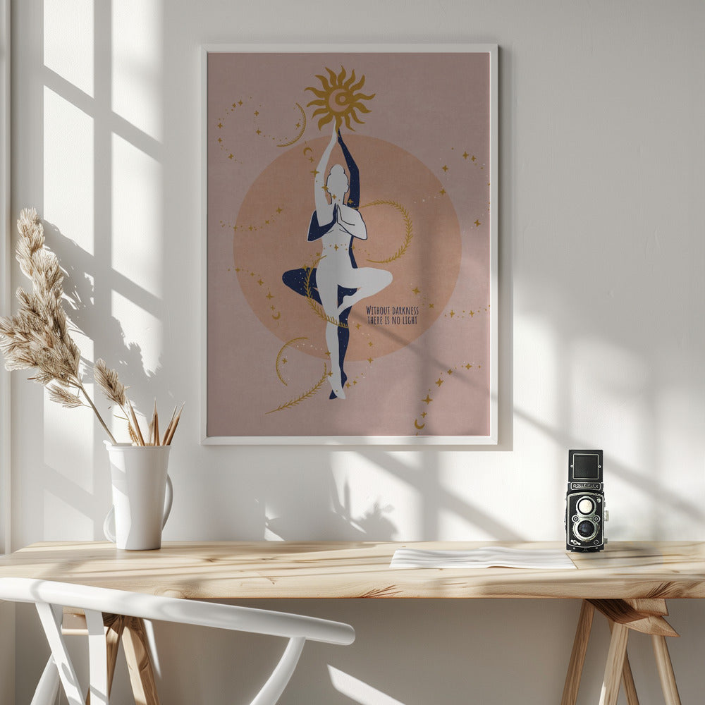 canvas prints Spiritual Sun, Moon / Spir 1436X48inches- White Frame