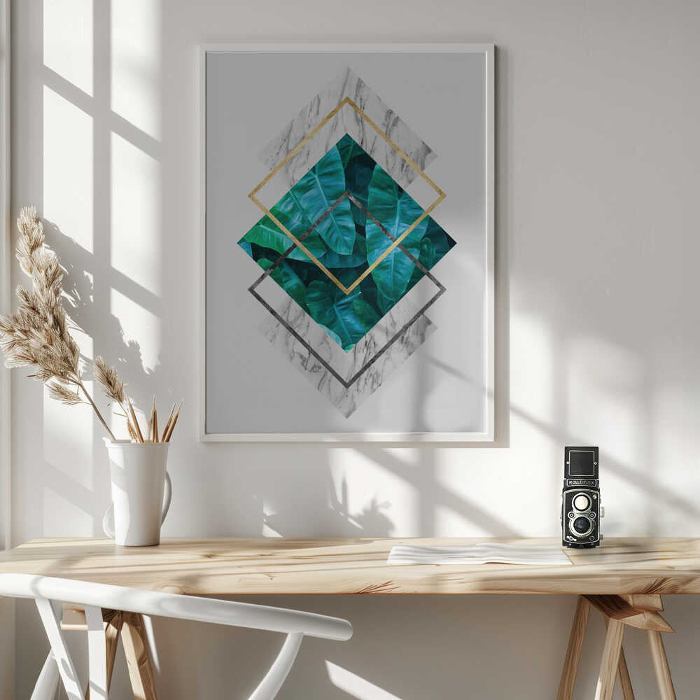 Wall art Botanical and geometric Shape