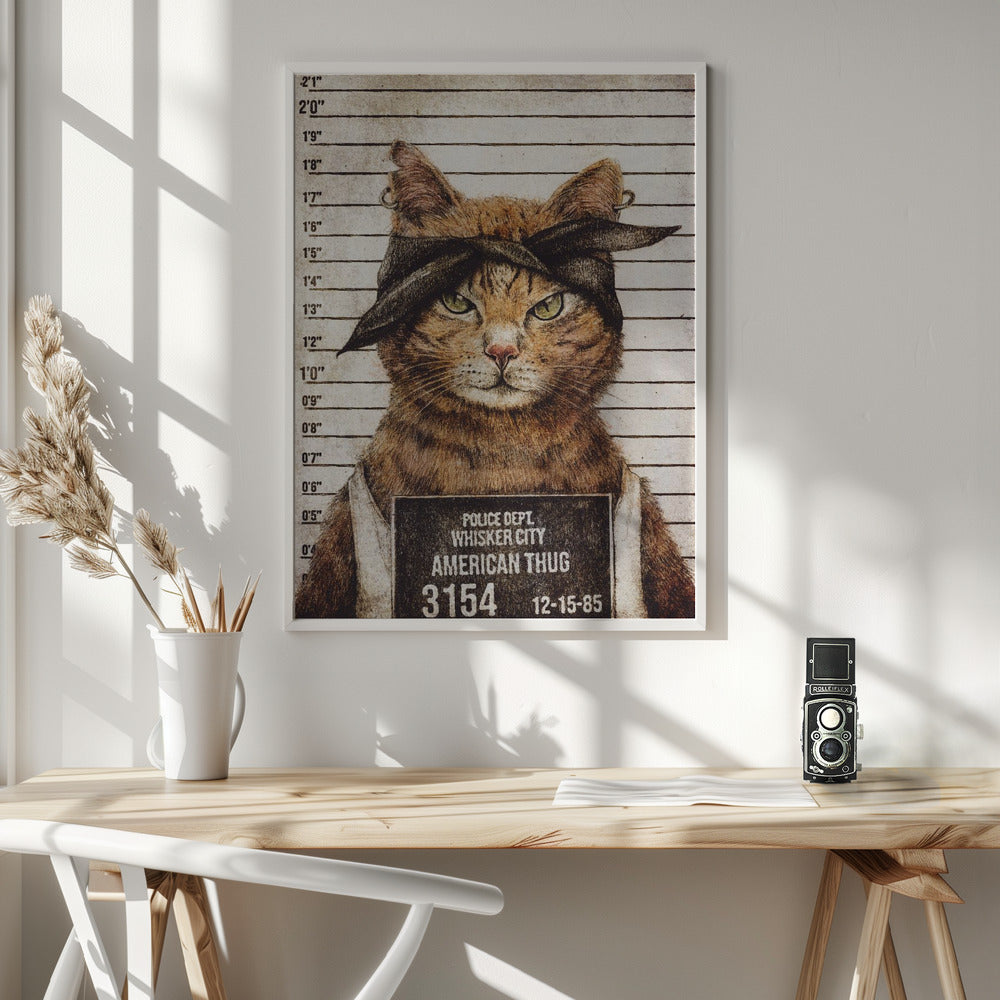 canvas prints American Thug36X48inches- White Frame