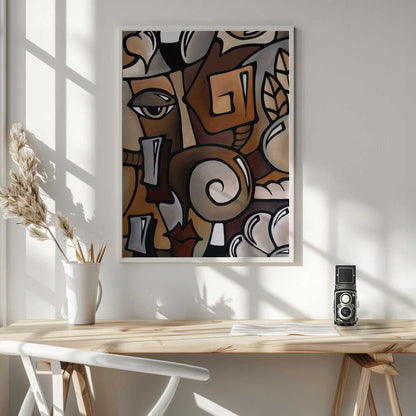 Wall art Dynamic Cubist Harmony