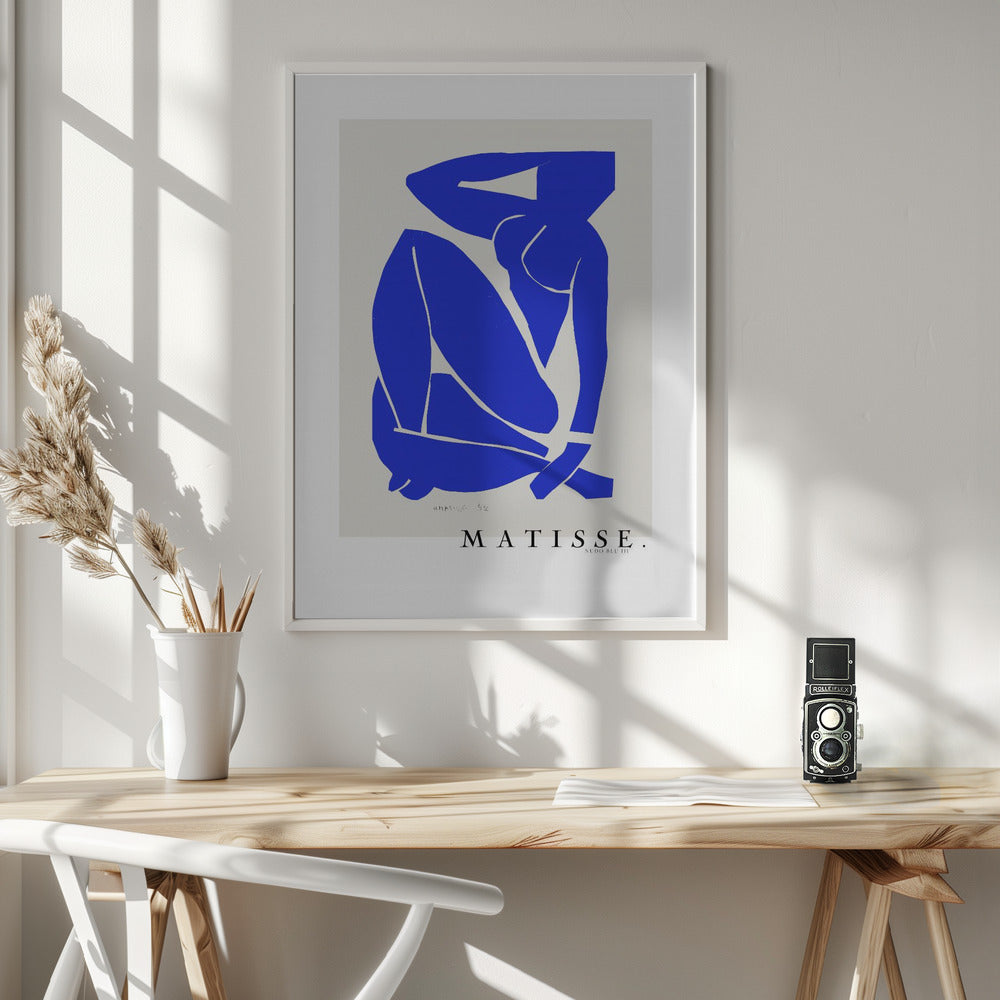 Artwork  Nudo Blu III 1952 Boarder 24X36-inches