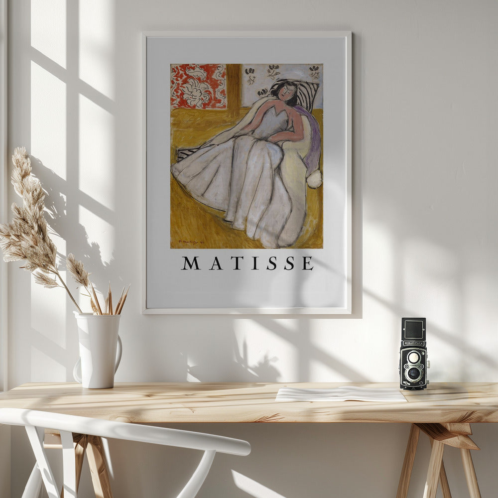Artwork  Jeune Femme à La Pelisse Blanche 24X36-inches