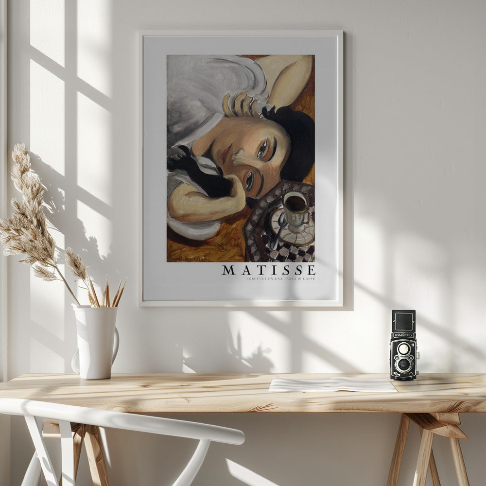 Artwork  Lorette Con Una Tazza Di Caffe 1916 Boarder 24X36-inches
