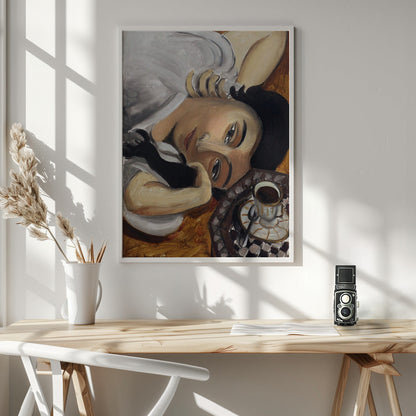 Artwork  Lorette Con Una Tazza Di Caffe 1916 24X36-inches