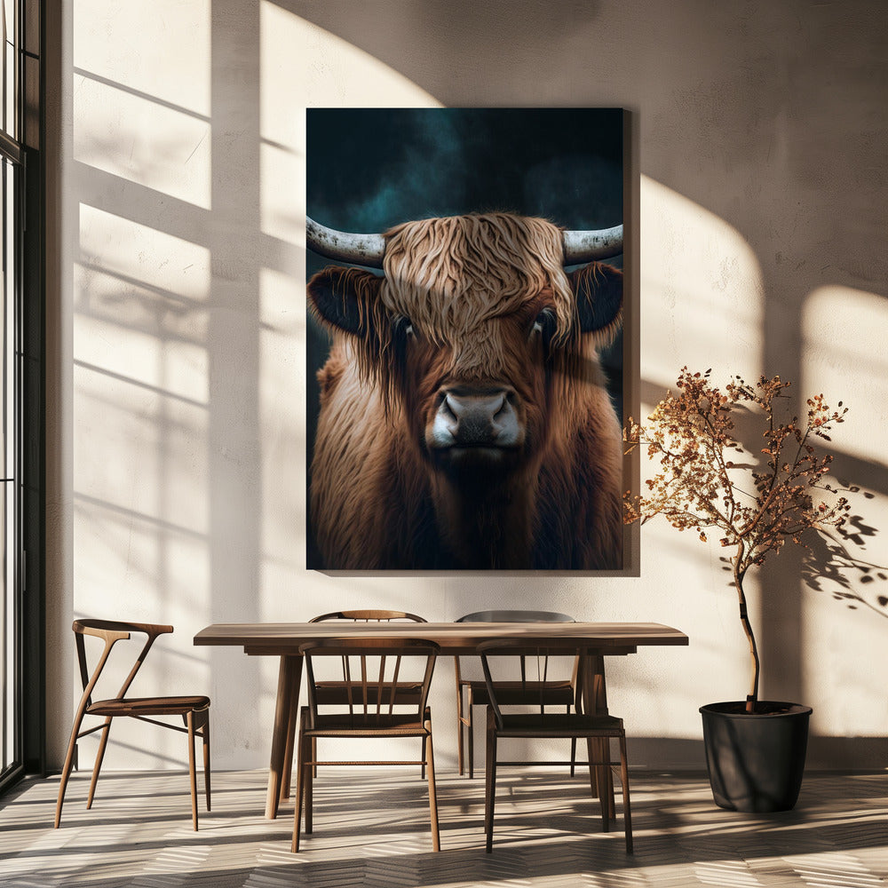 Highland Cow Wall Artwork Gallery Wrapped (Ready to Hang)