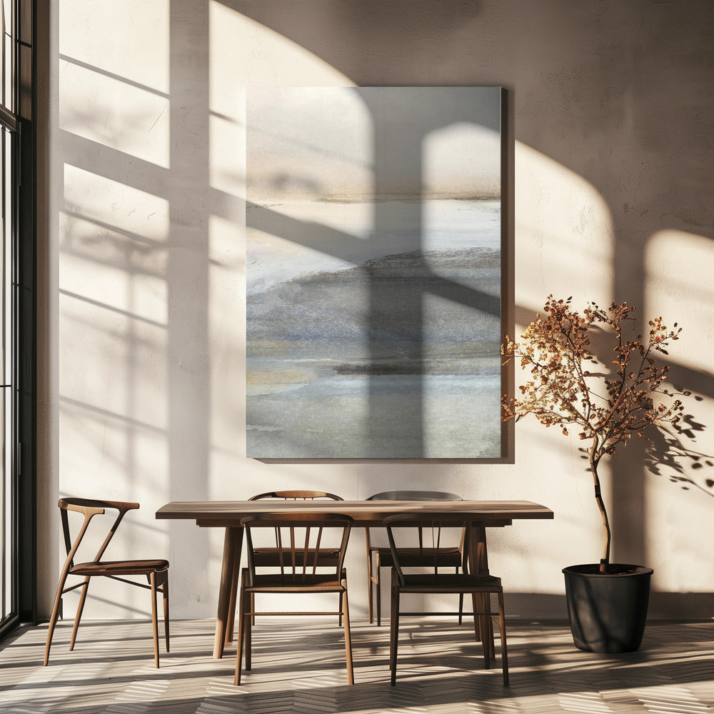 Artwork- Land 7-24X36inches-In Black Floating Frame