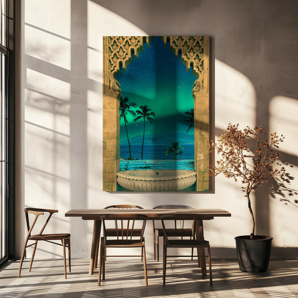 Artwork Portal In To The Night36X48- inches- Black Frame