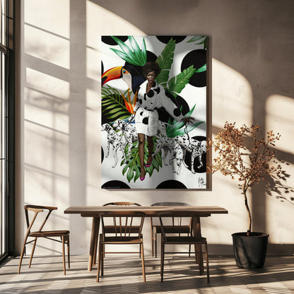 Artwork Like a Walk In the Park36X48inches- Black Frame
