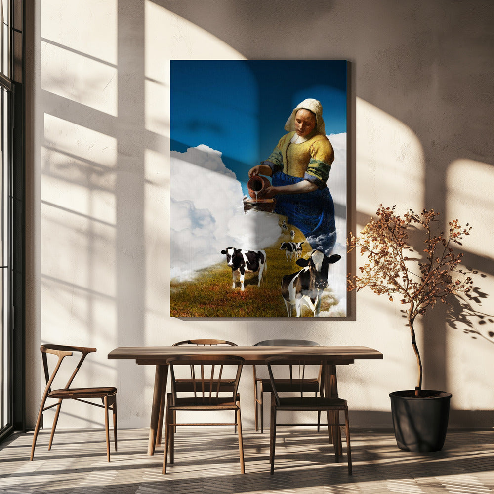 canvas prints Release the Milk36X48inches- Black Frame
