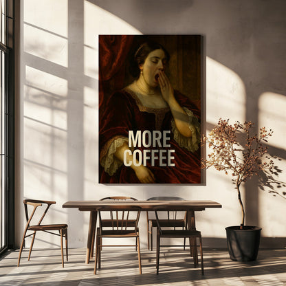 canvas prints Yawning for Coffee36X48inches- Black Frame
