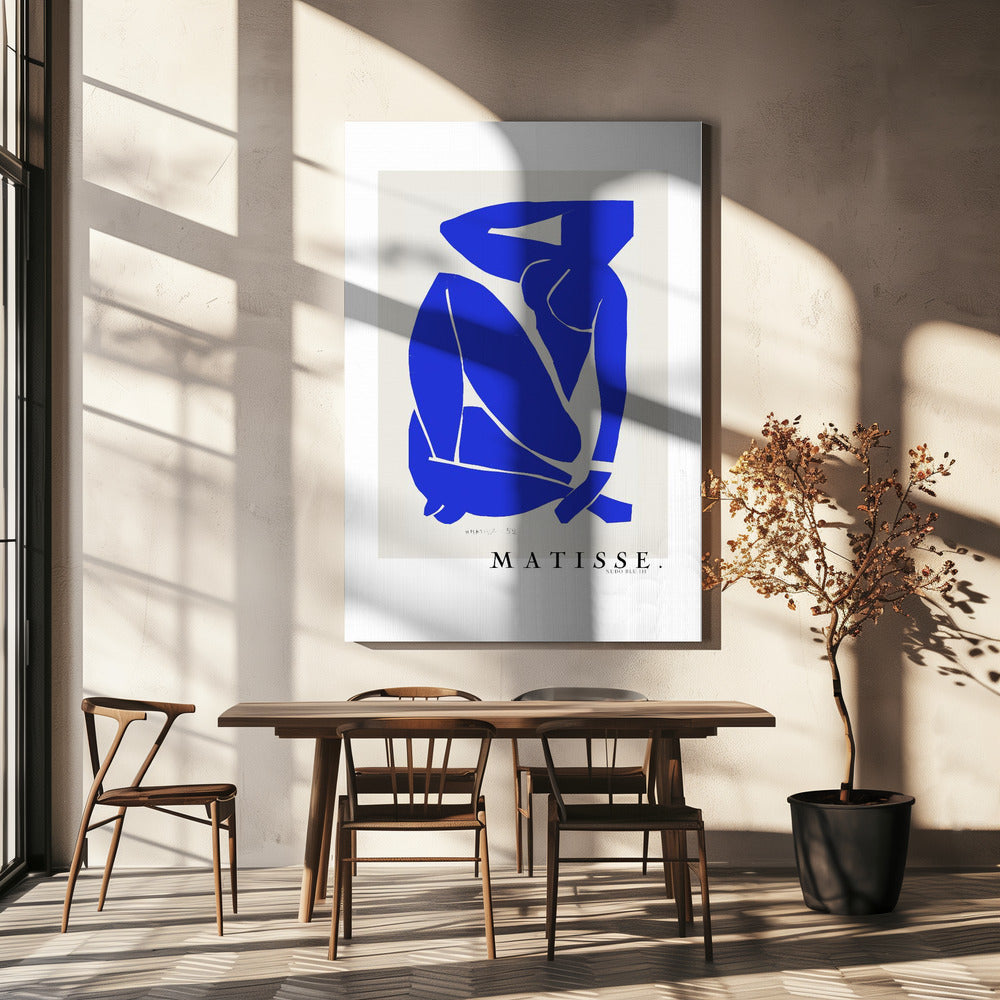 Artwork  Nudo Blu III 1952 Boarder -inches