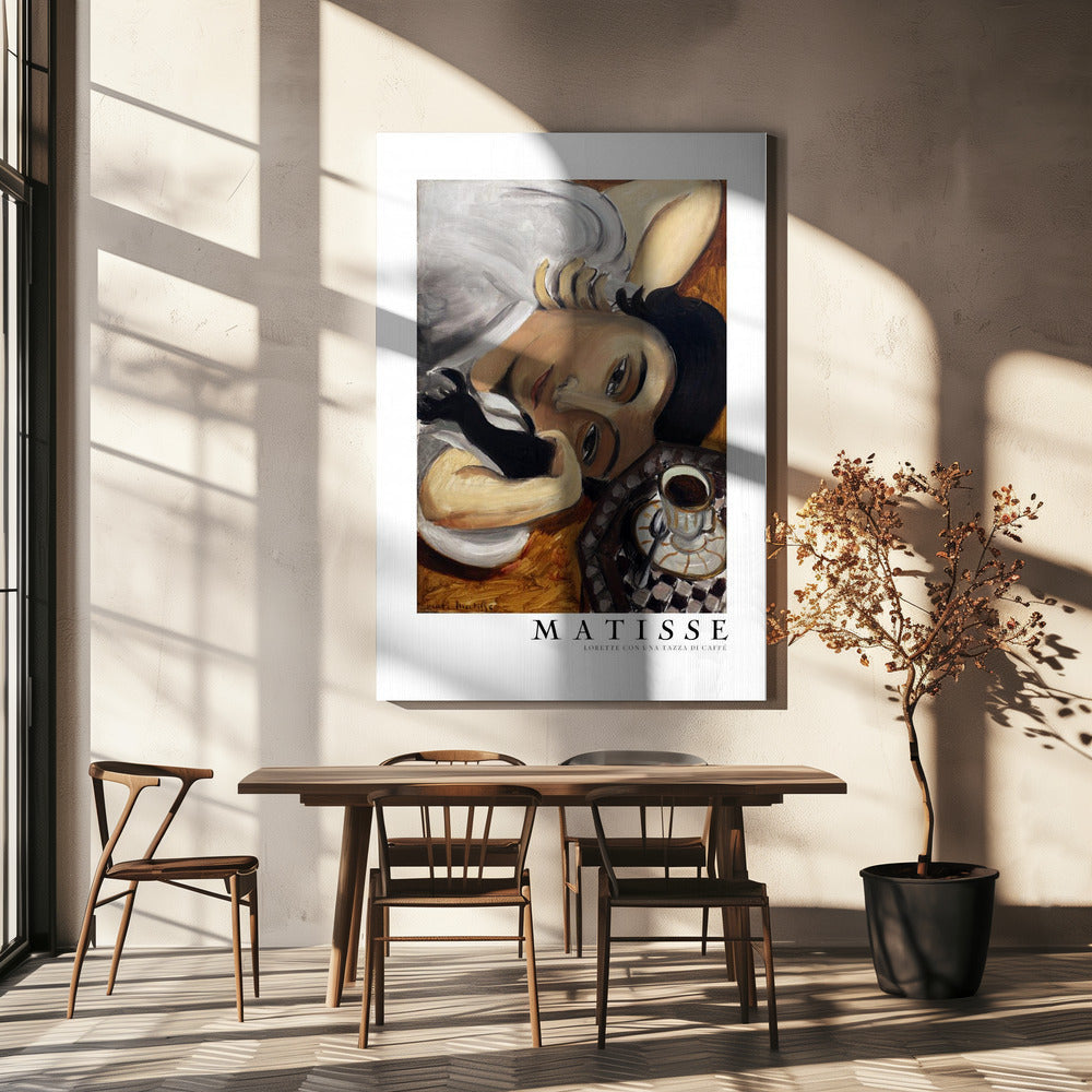 Artwork  Lorette Con Una Tazza Di Caffe 1916 Boarder -inches