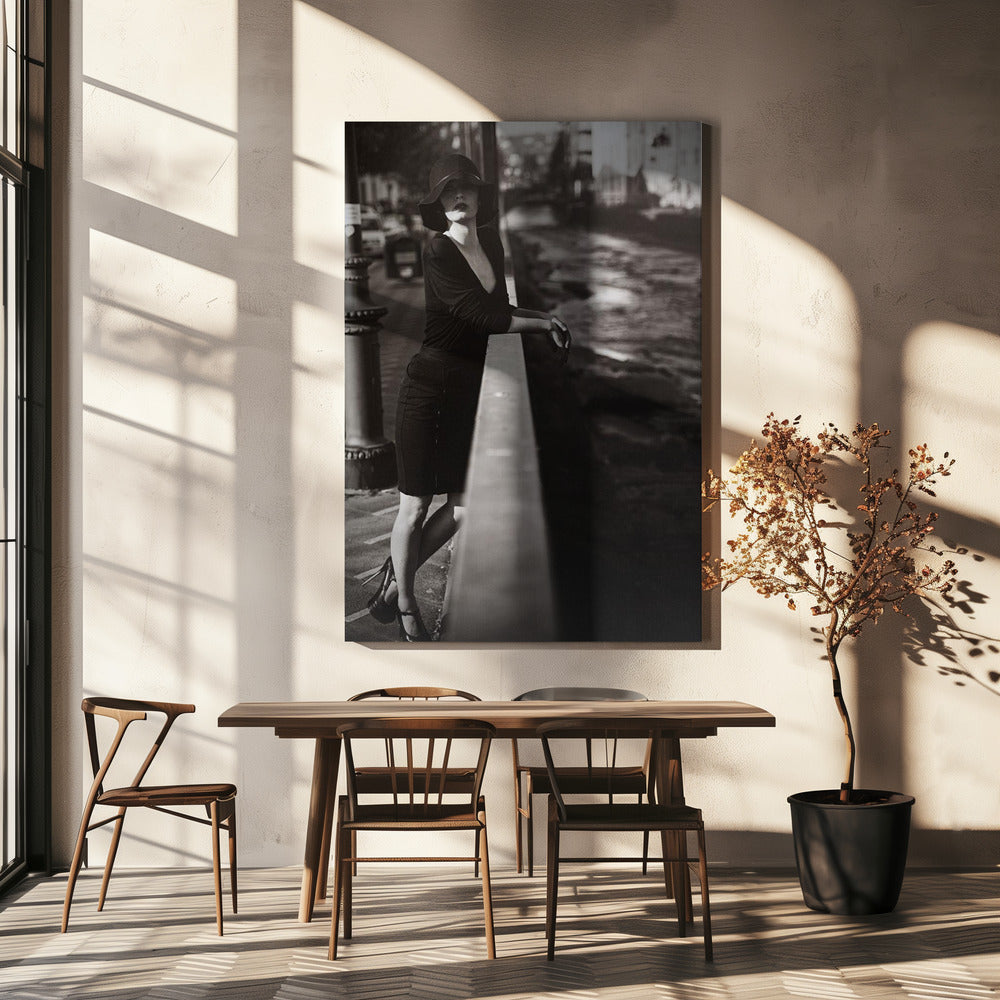 Artwork- Mela-24X36inches-In Black Floating Frame