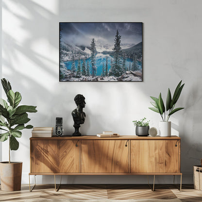Artwork Morning blues48X36inches- White Frame