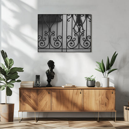 Artwork- street 15-36X24inches-In Black Floating Frame